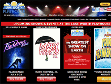 Tablet Screenshot of lakeworthplayhouse.org